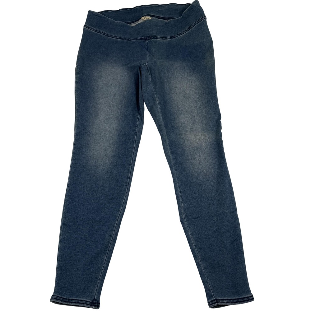 Destination Maternity Leggings Medium Jegging Denim Under Belly Soft Travel New